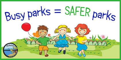 Busy parks equal safer parks graphic